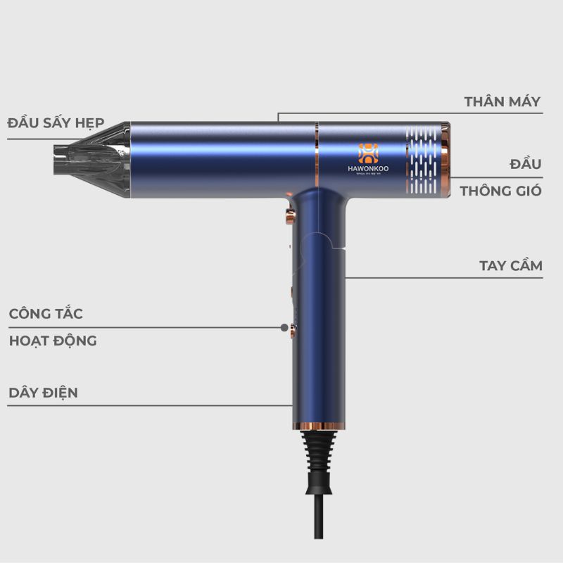 Máy sấy tóc Hawonkoo HDH-130-BL1