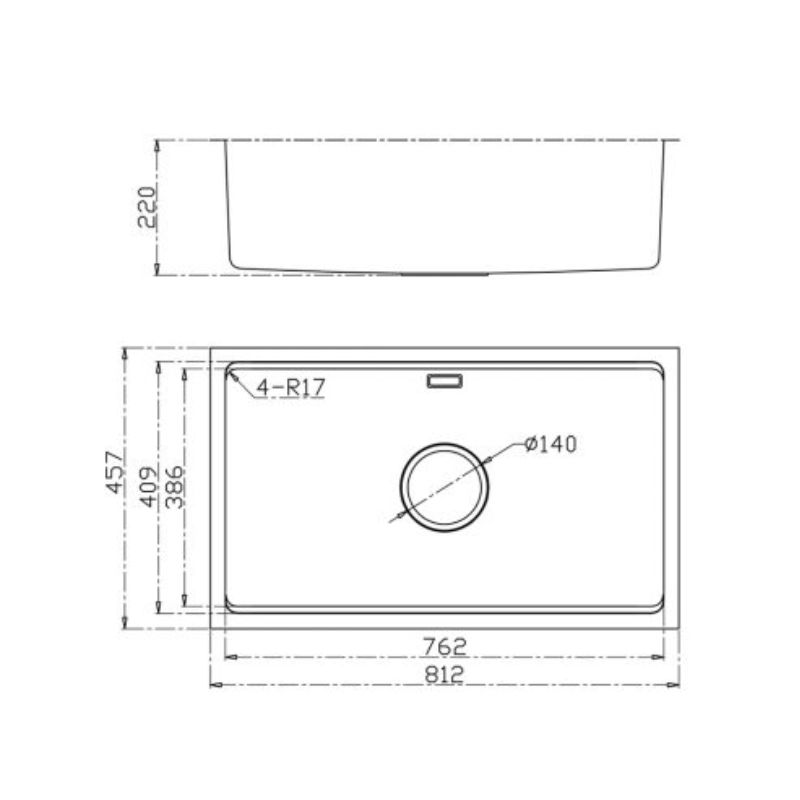 Chậu rửa bát Konox chống xước KN8146SU Dekor Basic2