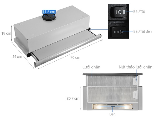 Máy hút mùi âm tủ Teka TL 7310 SS 1130800030