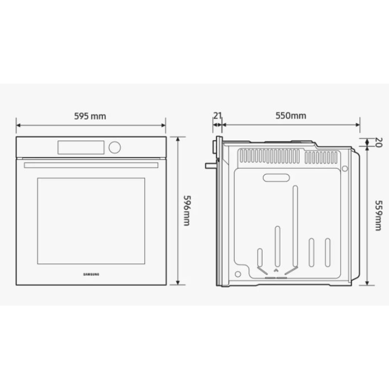 Lò nướng âm tủ 76 lít Samsung NV7B41201AS/SV2