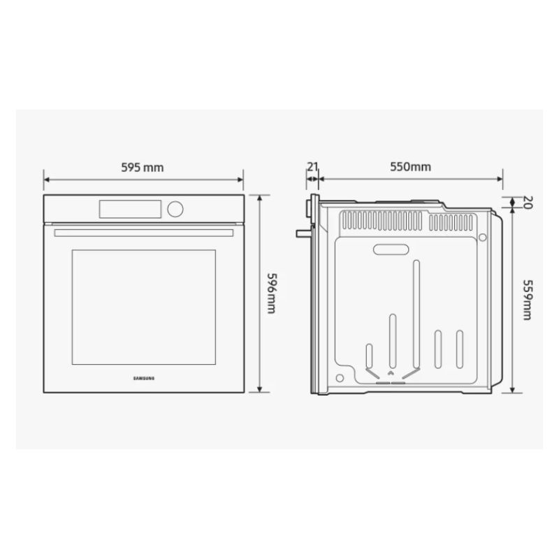 Lò nướng âm tủ 76 lít Samsung Bespoke NV7B6675CAA/SV5