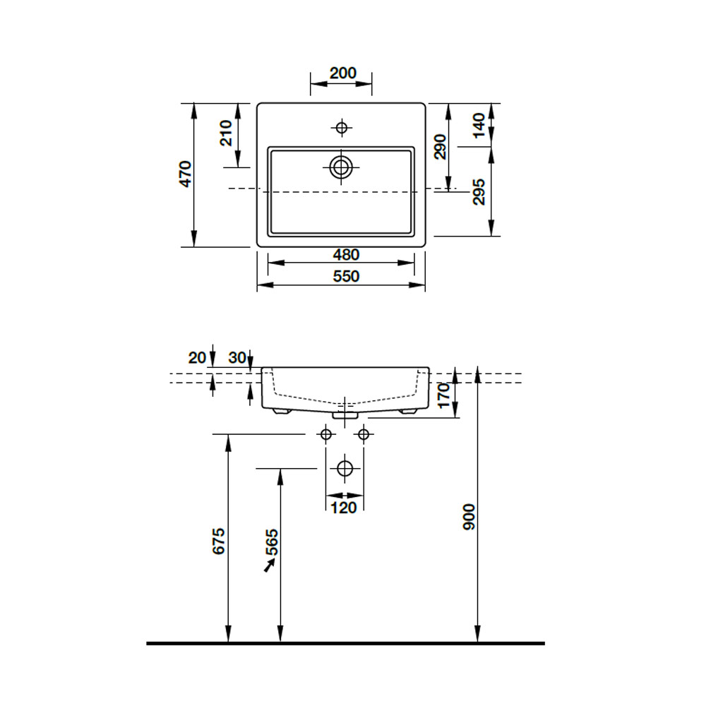 Chậu rửa lavabo Hafele Duravit 588.45.0260