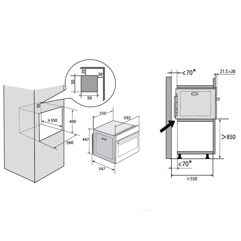 Lò hấp mini 29L Brandt BKV7132LX0