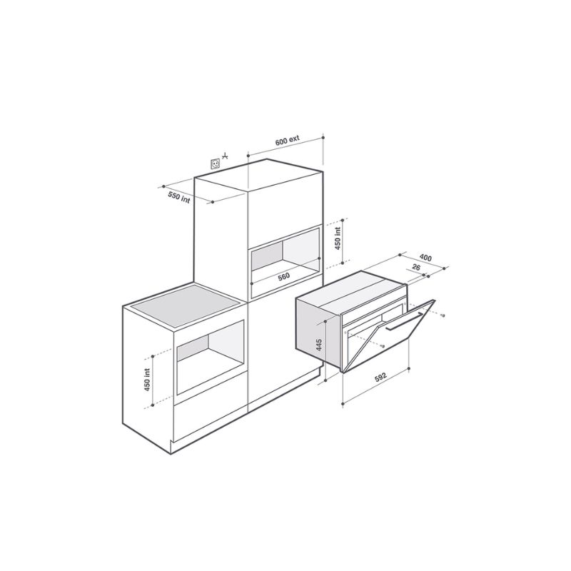 Lò vi sóng mini 40L Brandt BKS7131LX0