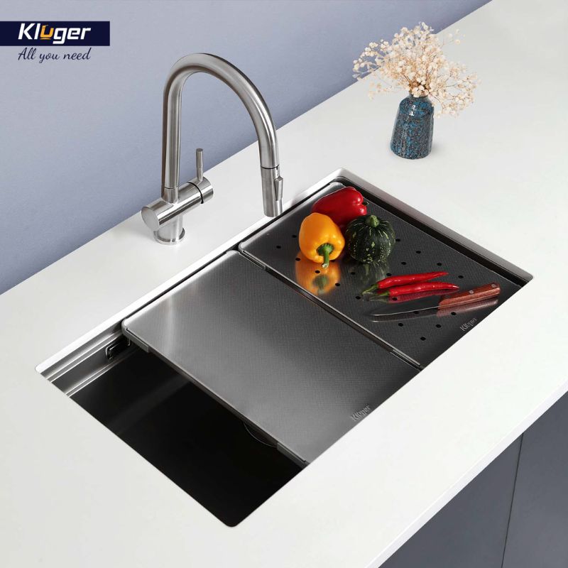 Chậu rửa bát 1 hố Kluger KWU8161FS-S76 Plus1