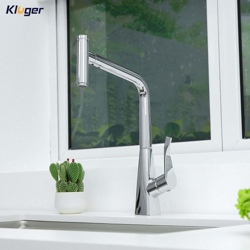 Vòi rửa bát nóng lạnh Kluger KLF0016C có dây rút0