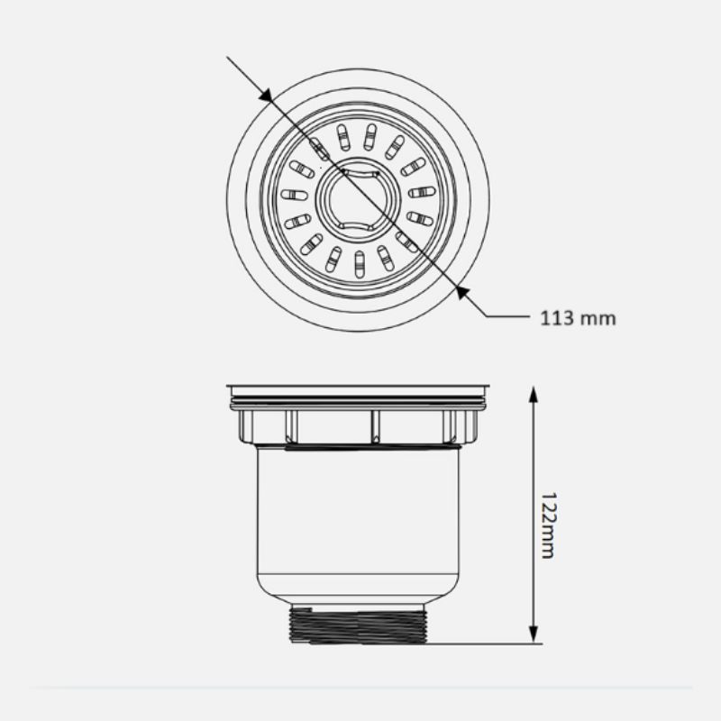 Bát rác inox Kluger KS-502DN1131