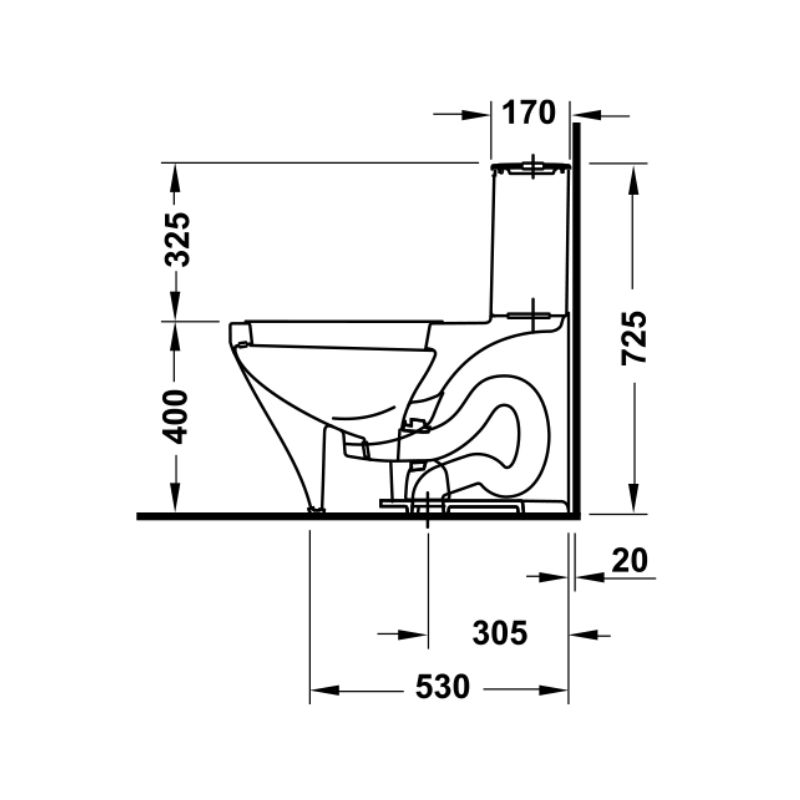 Bồn cầu một khối Duravit Durastyle 588.45.4521