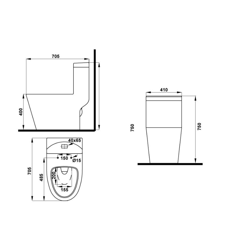 Bồn Cầu 1 Khối Iconic Hafele 588.79.4020