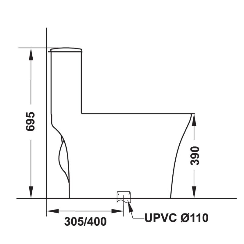 Bồn cầu 1 khối Sapporo Hafele 588.79.4060