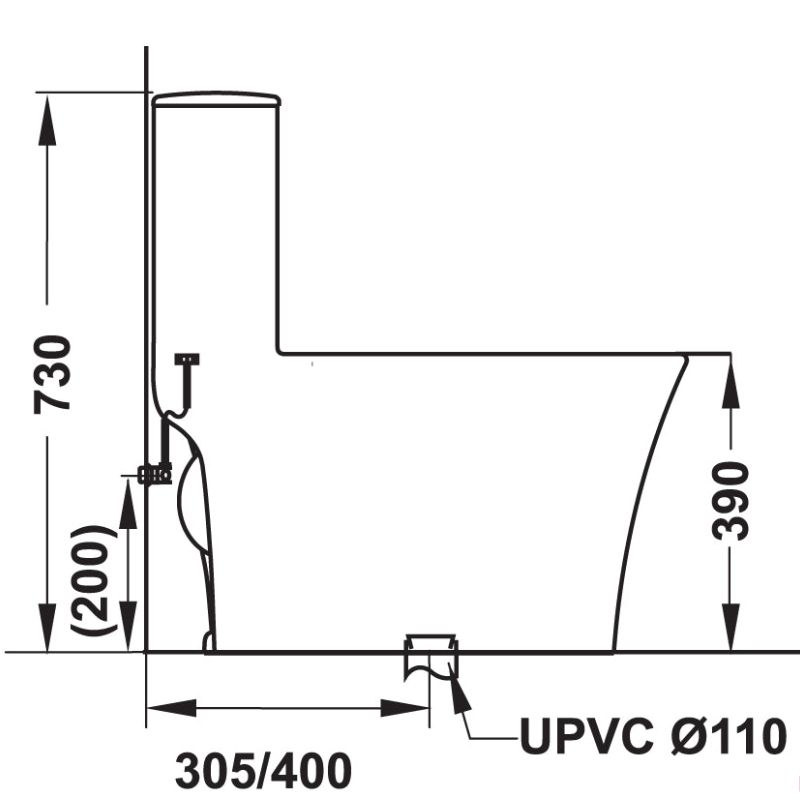 Bồn Cầu 1 Khối Sapporo Hafele 588.79.4071