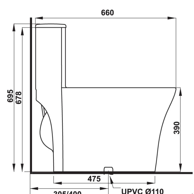 Bồn Cầu 1 Khối Sapporo Hafele 588.79.4090