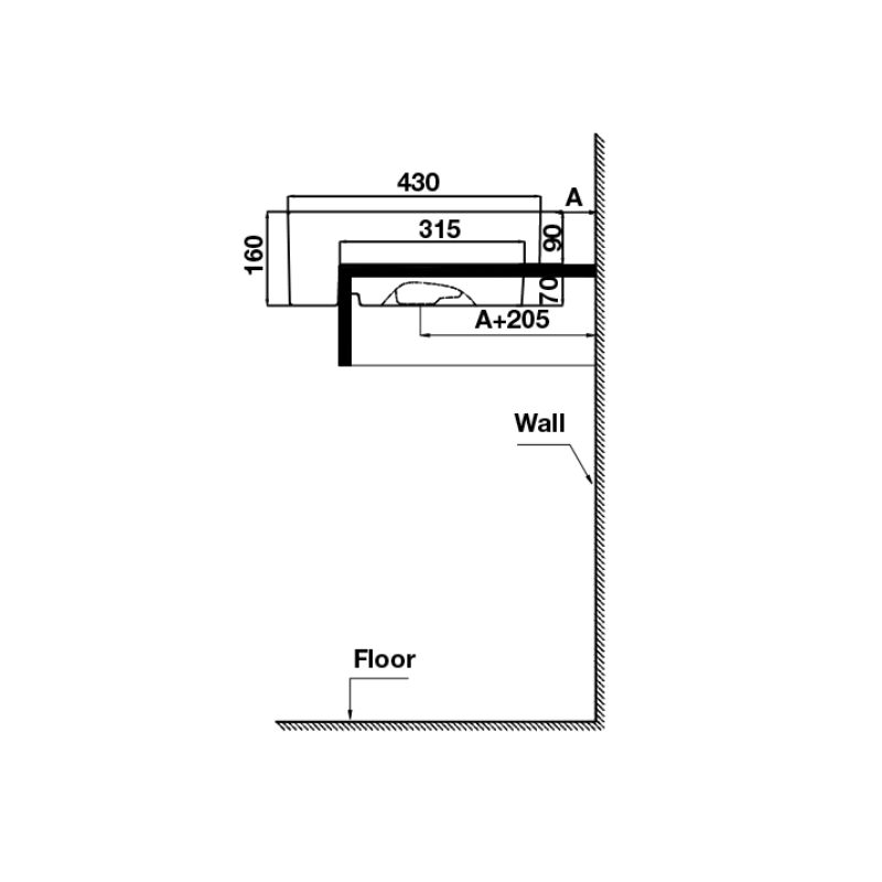 Chậu lavabo bán âm Sapporo Hafele 588.79.0401