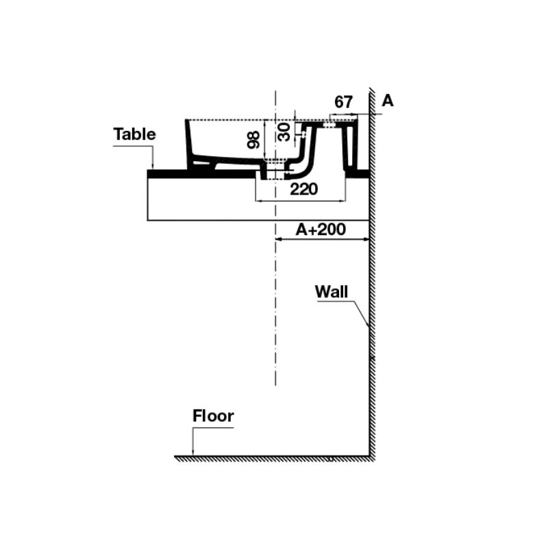 Chậu lavabo đặt bàn Sapporo Hafele 588.79.0721