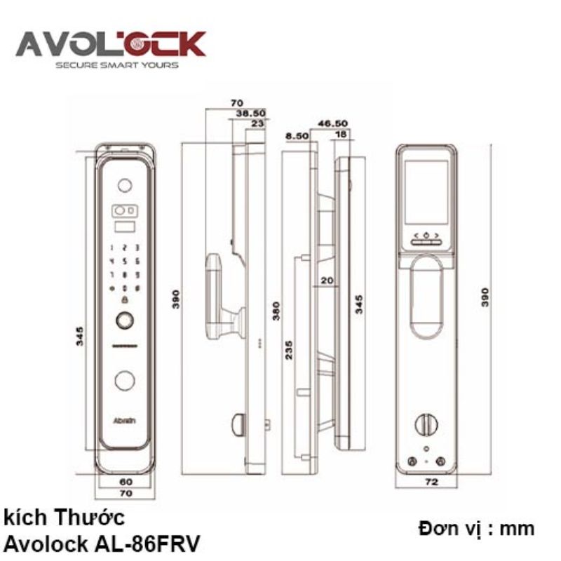 Khóa thông minh Avolock AL-86FRV-IN0