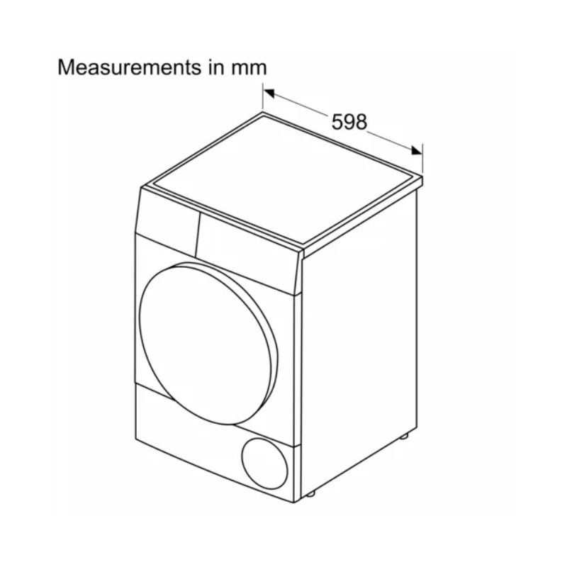 Máy sấy bơm nhiệt Bosch 9 kg WQG24570SG4