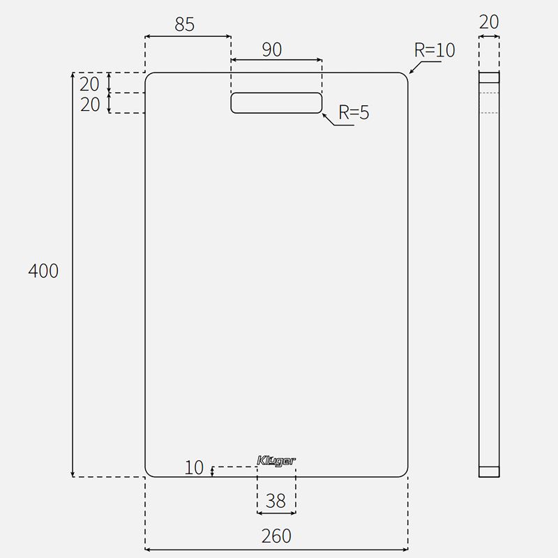 Thớt gỗ tre Kluger KCB-101W2