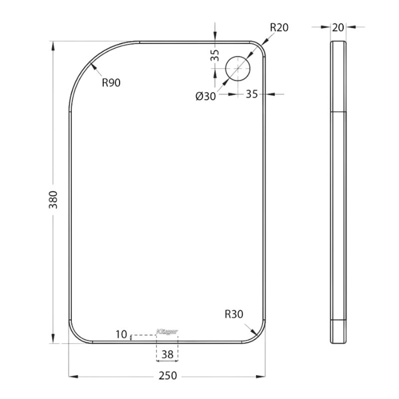 Thớt gỗ tre Kluger KCB-K5000