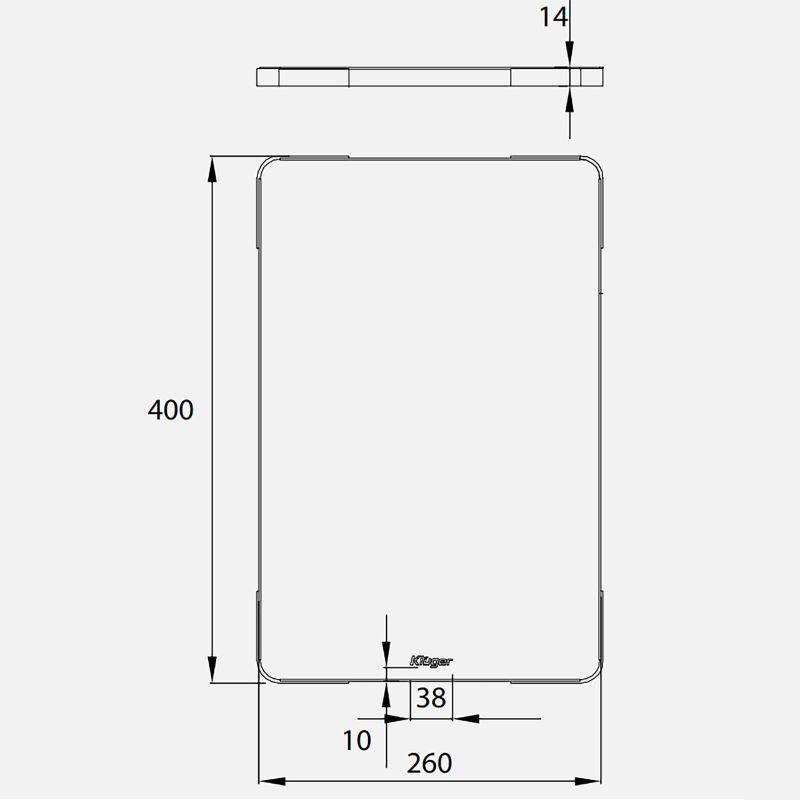 Thớt inox Kluger KCB-121FS1