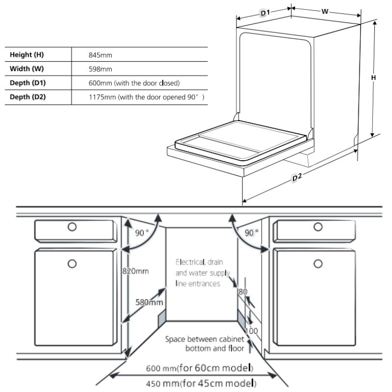 Máy rửa bát độc lập Brandt BDF54DXA0