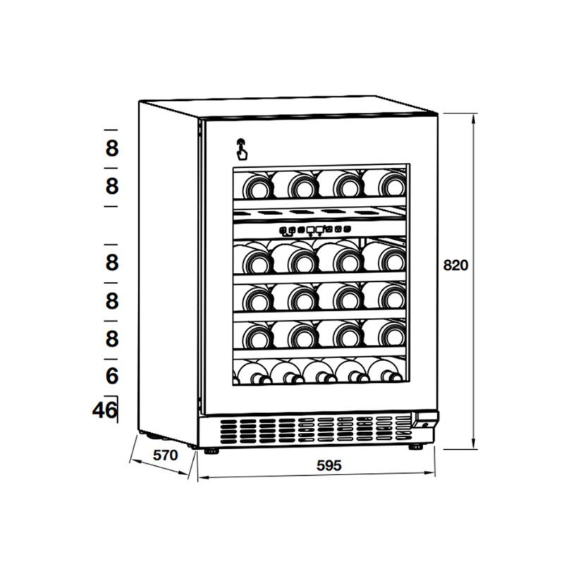 Tủ rượu Hafele HW-C129FB 533.17.011 lắp âm1