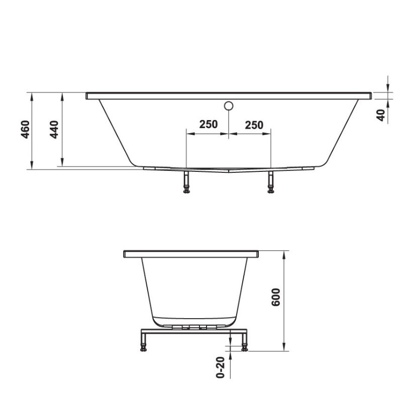 Bồn tắm âm hình bầu dục Nagoya 1700 Hafele 588.79.6000