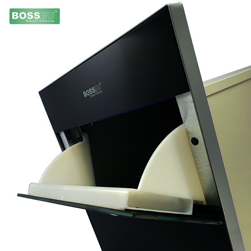 Thùng gạo gương nút nhấn BossEU BS300 Black1